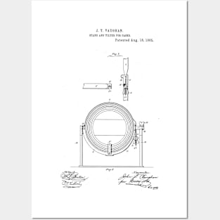 Stand for Casks Vintage Retro Patent Hand Drawing Funny Novelty Gift Posters and Art